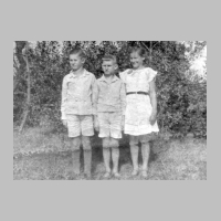 104-0051 Drei der fuenf Packhaeuser Kinder, Kurt, Guenter und Helga im Jahre 1944.jpg